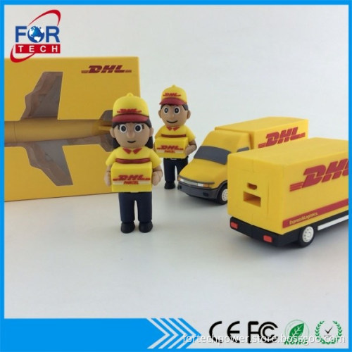 dhl express office corporate promotional gift dhl gifts set power bank & airplane usb for souvenirs